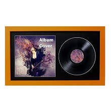 12" / 10" / 7" Double Vinyl LP Record and Album Cover Frame BLACK Mount Memorabilia Wall Display (Orange, 10" Vinyl)