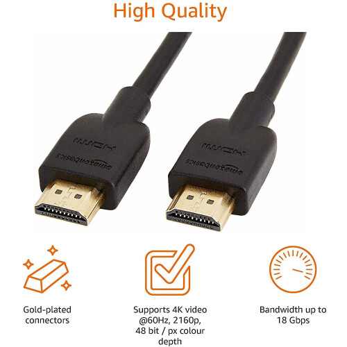 Amazon Amazon Basics High-Speed 4K, Ultra HD, HDMI Cable - 6 Feet (3-Pack) (Latest Standard) 1