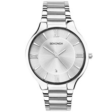 Sekonda Wilson Men?s 39mm Quartz Watch in Silver with Analogue Display, and Silver Stainless Steel Bracelet 1915