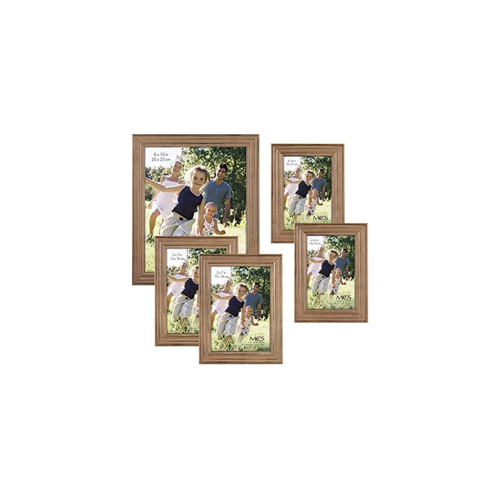MCS 5 Piece Rustic Wood Frame Set