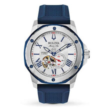 Bulova Mens Analogue Automatic Watch with Silicone Strap 98A225
