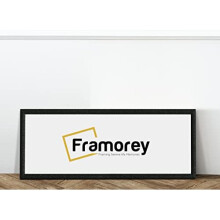 FRAMOREY Panoramic Style Glitter Sparkle Picture Frame, 15x9 Inch Size Black Photo Frames, Wall Hanging Oxford Frames, Best Photo Frames For Birthday