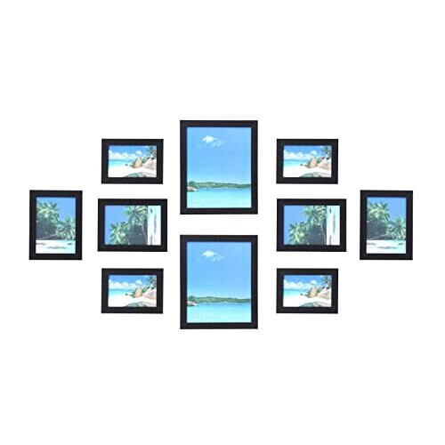 Trendi Hanging Picture Frames - Set of 10 in Black | 3 Sizes: 6x4 in ...