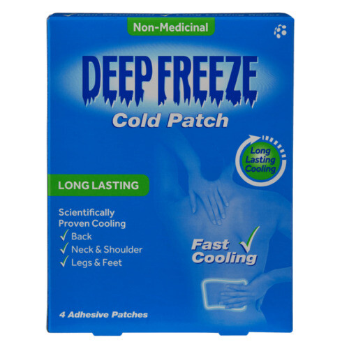 Deep Freeze Pain Relief Cold Patch Long Lasting - 4 Adhesive Patches
