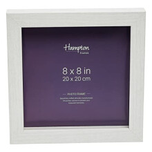 Hampton Frames NORDIC 8x8 (20x20cm) White Deep Square Picture Photo Frame Plexi (Non-Glass) NOR88WH