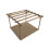 (Rustic Brown, 4.2m x 4.2m (with 4 posts)) Pergola and decking kit (Dinasty design) 3