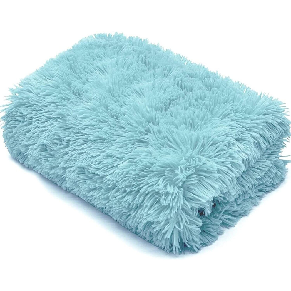 (Duck Egg ) Teddy Throw Soft & Snug Warm Size 150 x 200 cm