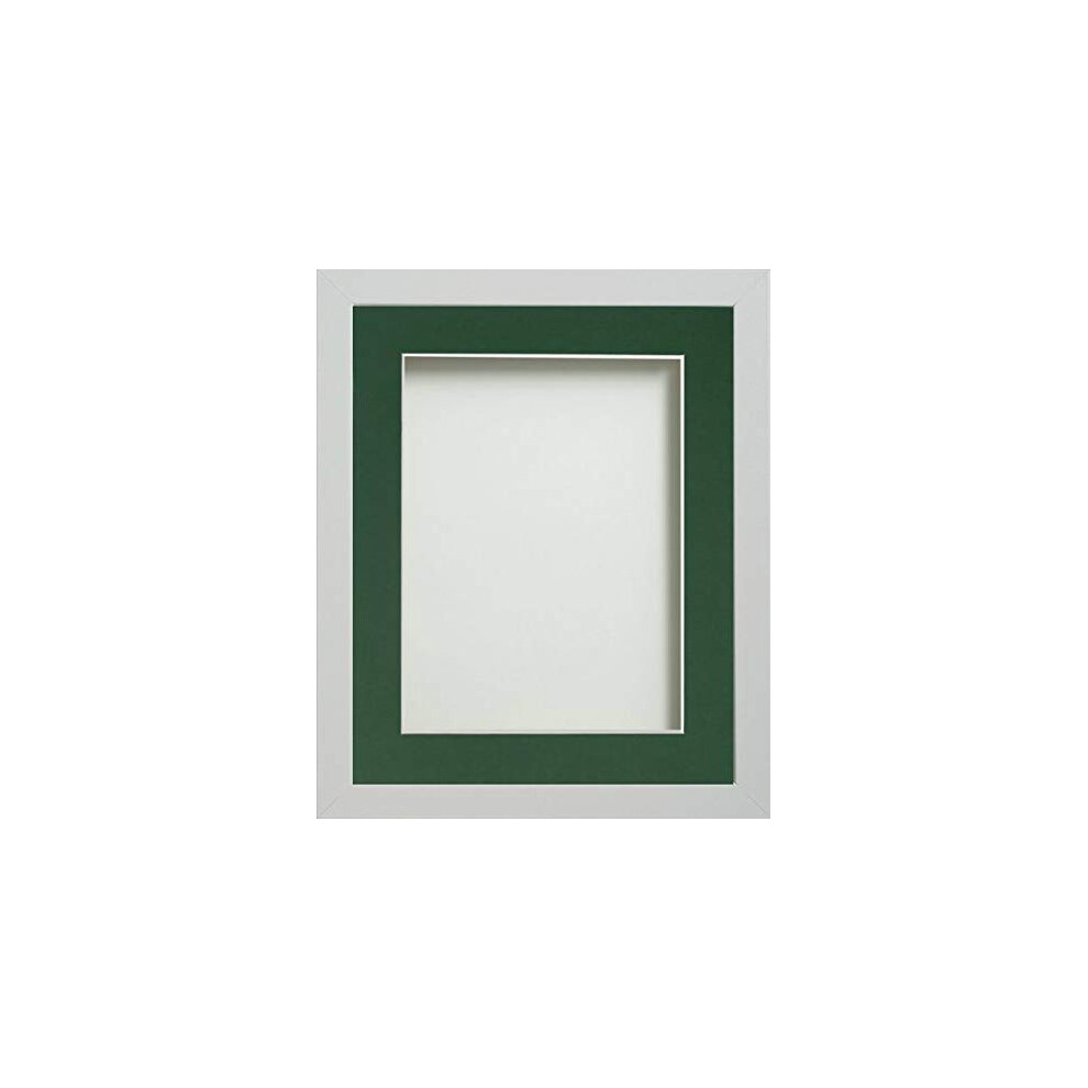Frame Company Allington Range White Picture Photo Frame with Bottle Green Mount * Choice of Sizes* NEW-image-OPC-PBBF5TX-NEW