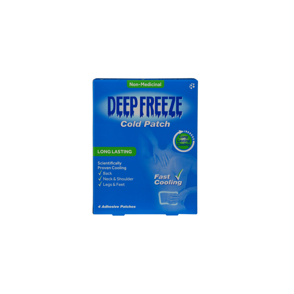 Deep Freeze Pain Relief Cold Patch Long Lasting - 4 Adhesive Patches X 2