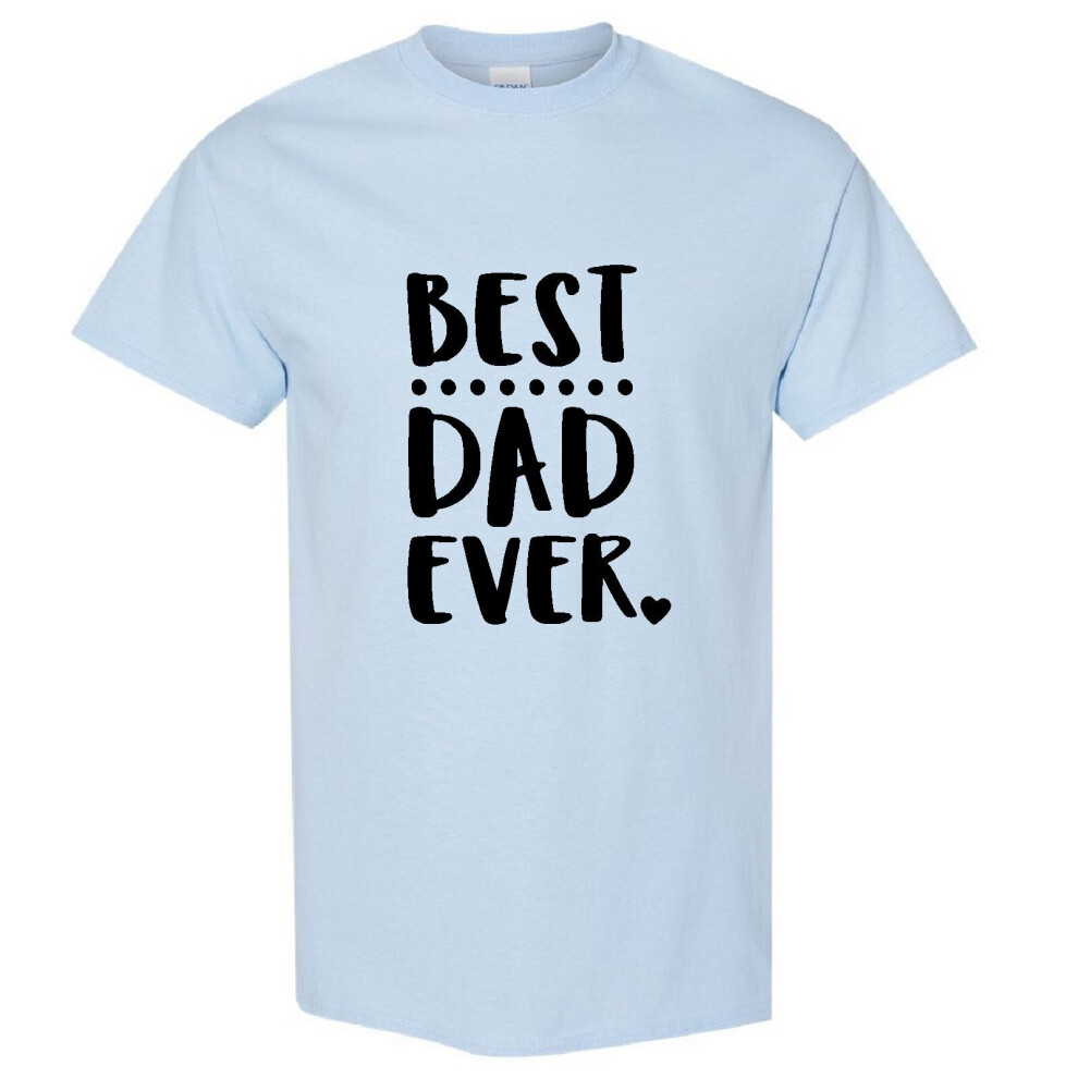 (Light Blue, S) World Best Dad Daddy Father Ever Fathers Day Gifts Men T Shirt Tee Top