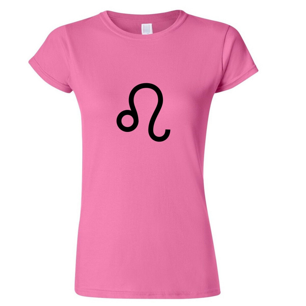 (Pink, M) Leo Lion Zodiac Horoscope Astrological Symbol Sign Ladies Women T Shirt Tee Top