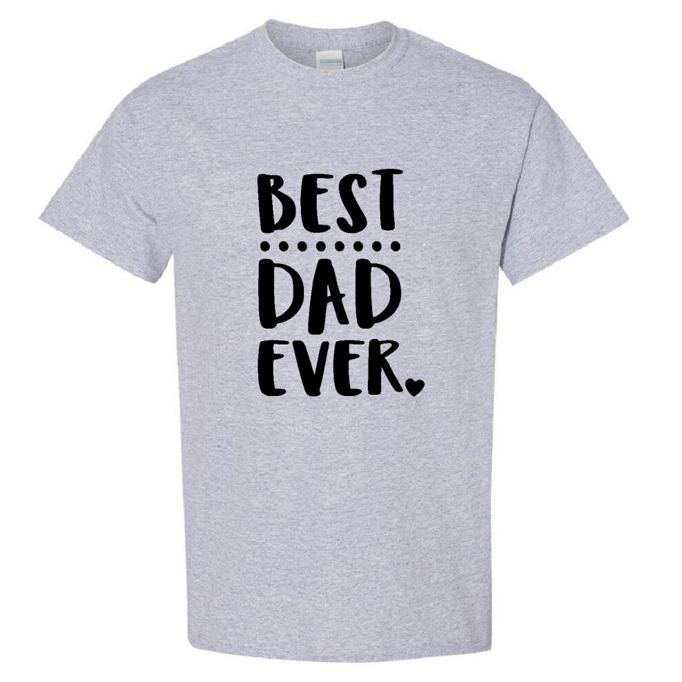 (Sport Grey, XL) World Best Dad Daddy Father Ever Fathers Day Gifts Men T Shirt Tee Top