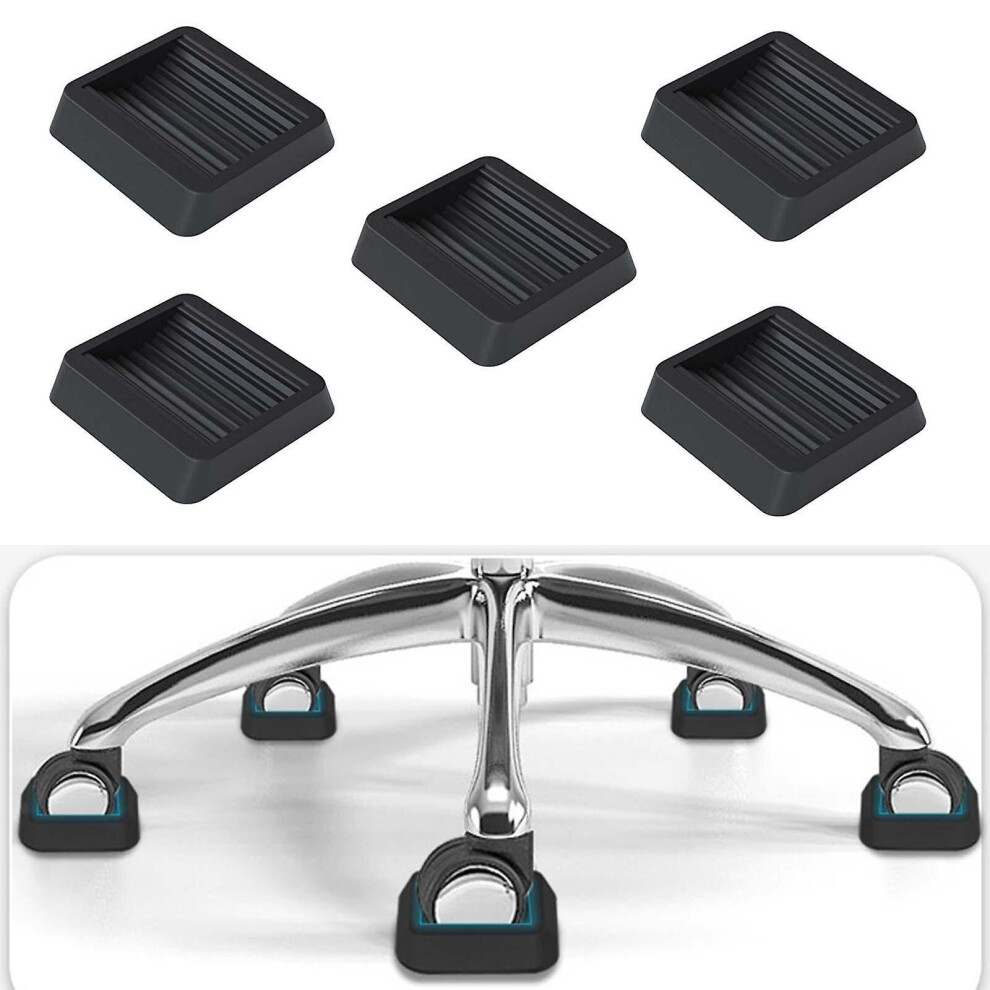 5Pcs Caster Cups Furniture Wheel Stoppers Floor Square Protector Pads 768619232211