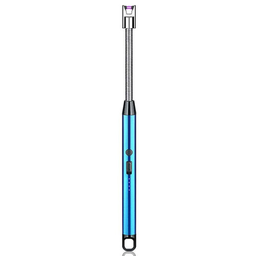 (Blue) Electric Lighter Flexible Arc Ignition Gun Windproof Lighter For Candles Cooking