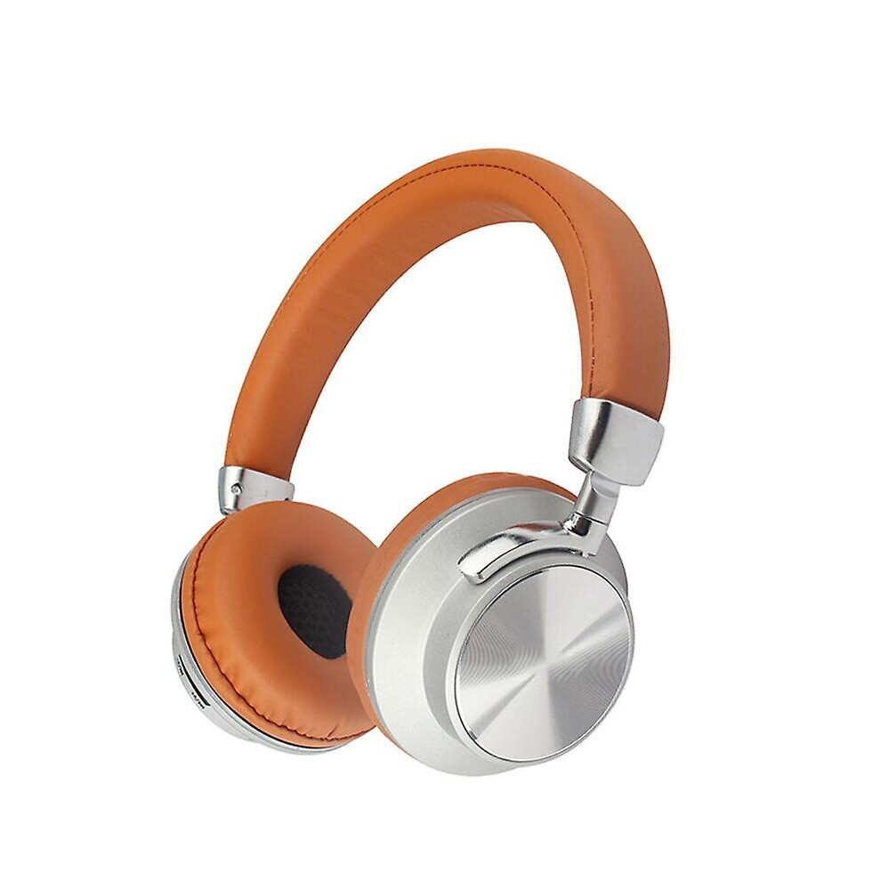 (Brown) Wireless Headset Bluetooth Headphone Portable Folding Gaming Headset Brown 768611122671