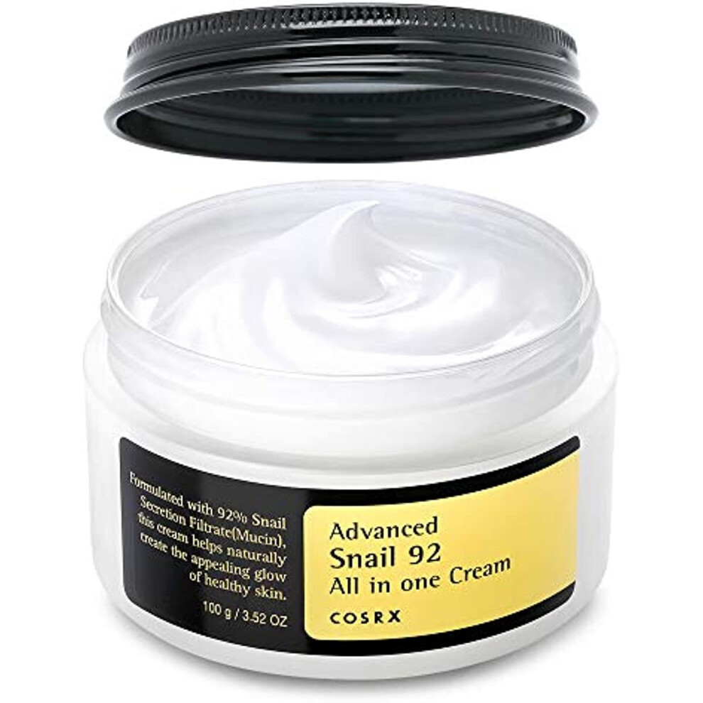 COSRX Advanced Snail 92 All in one Cream, 3.53 oz/100g | Moisturizing Snail Secretion Filtrate 92%