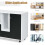 Costway 2-Drawer Rolling File Cabinet Lateral Mobile Filling Cabinet Office 4