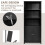 Costway Bookcase Shelving Storage Cabinet Standing Wooden Display Bookcase 6
