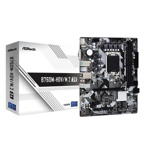Asrock ASRock Mainboard B760M-HDV/M.2 D4 - Micro ATX - Socket Intel 1700 - Intel B760