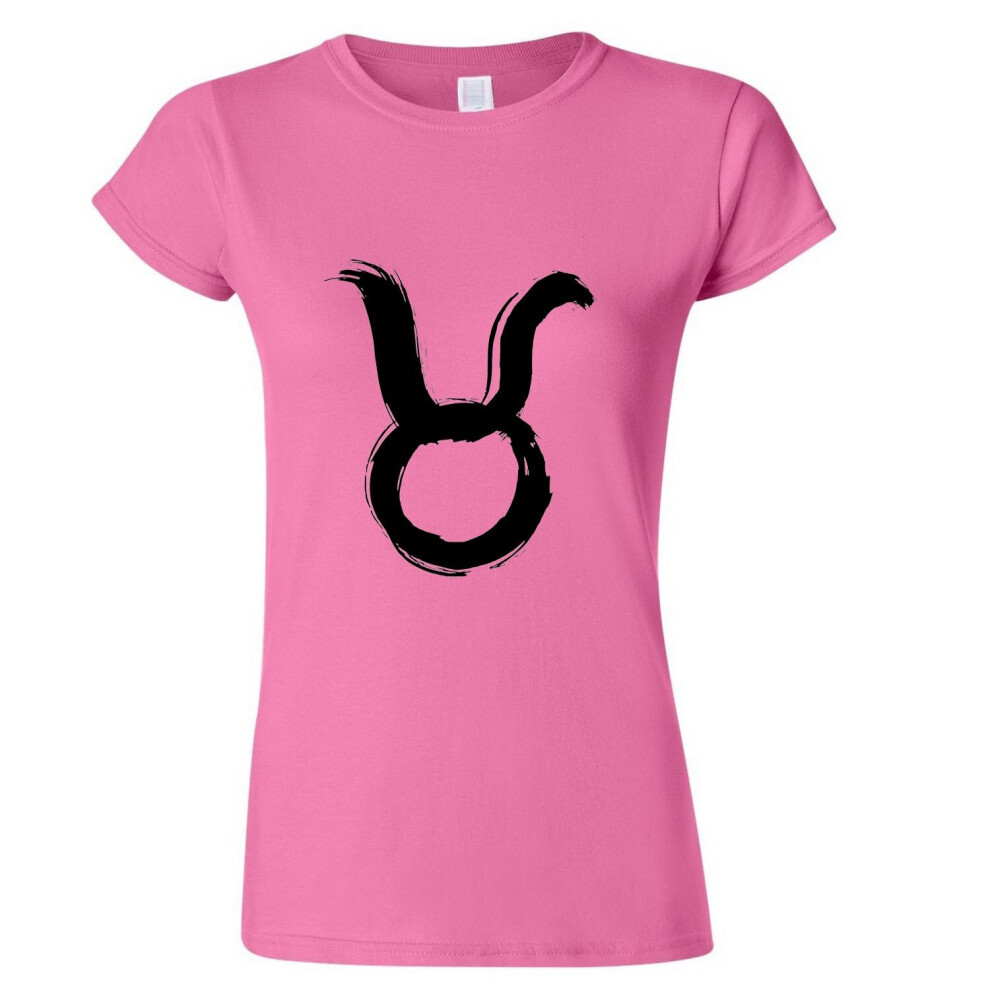 (Pink, XL) Taurus Zodiac Horoscope Astrological Earth Sign Ladies Women T Shirt Tee Top