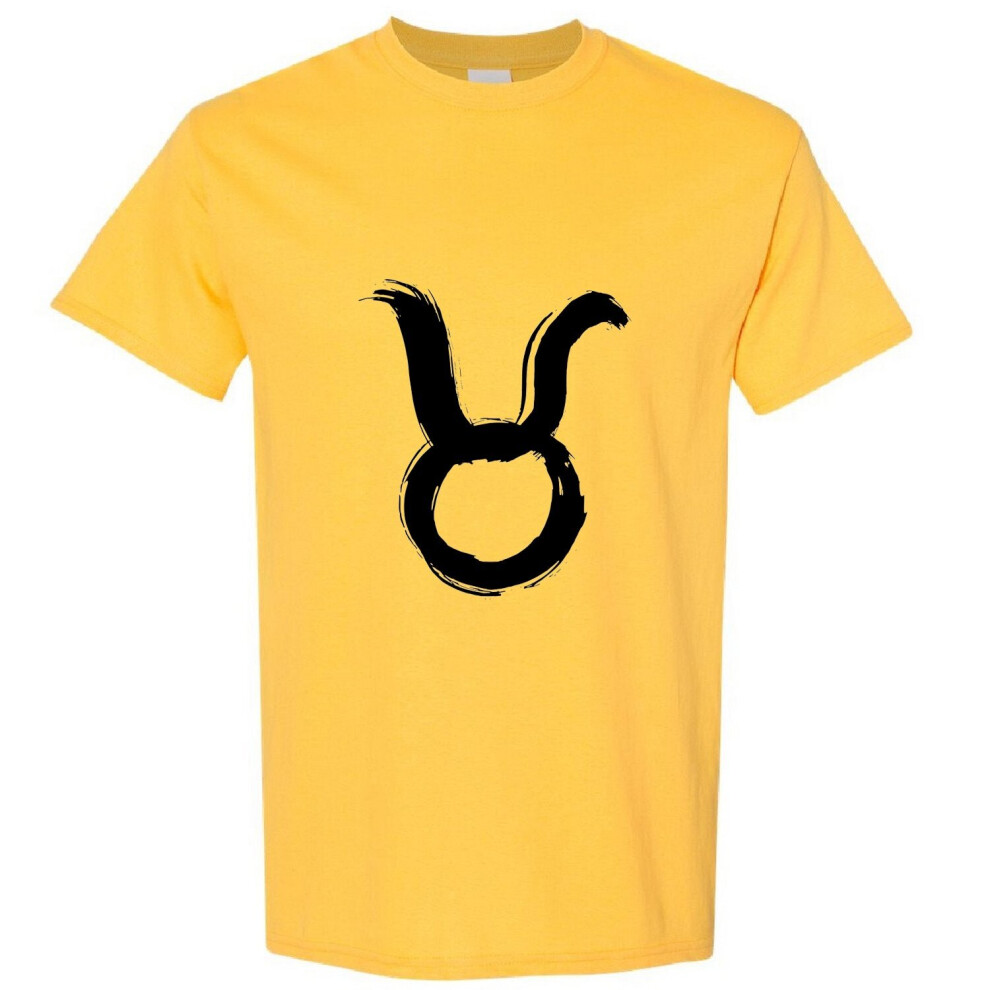 (Yellow, M) Taurus Zodiac Horoscope Astrological Earth Sign Men T Shirt Tee Top