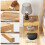 Costway Bamboo Nightstand Set of 2 Side Table Square Lightweight End Table 6