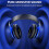 (Blue) Wireless Headset Foldable Bluetooth Headphones Over Ear 40 Hours Playtime 5