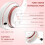(Pink) Wireless Headset Foldable Bluetooth Headphones Over Ear 40 Hours Playtime 5