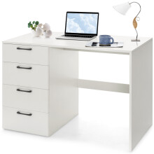 4-Drawer Computer Desk Modern Home Office Desk Laptop Executive Desk