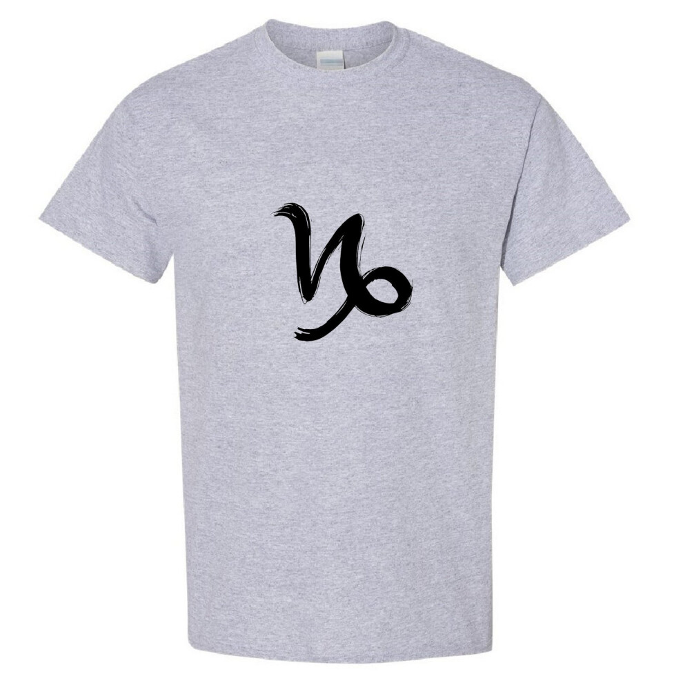 (Sport Grey, 3XL) Capricorn Sign Zodiac Horoscope Astrological Symbol Men T Shirt Tee Top