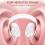 (Pink) Wireless Headset Foldable Bluetooth Headphones Over Ear 40 Hours Playtime 3