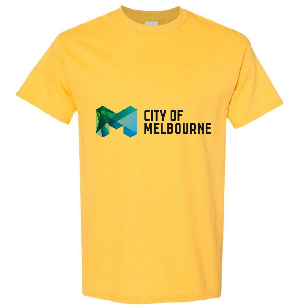 (Yellow, M) City of Melbourne Victoria Australia Love Art Gift Men T Shirt Tee Top