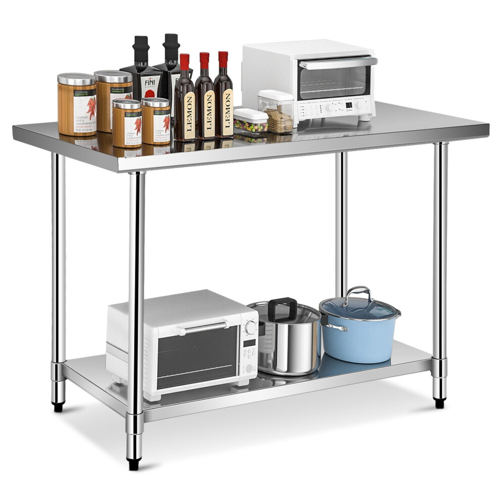 48 x 30 Inches Stainless Steel Commercial Kitchen Food Prep Work Table