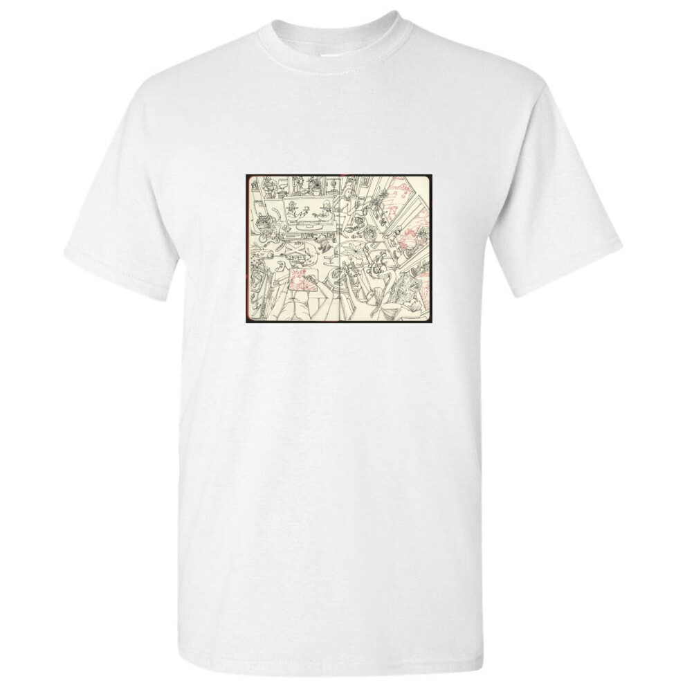 (M) Comic Book Art Lifestyle Artistic Wallpaper White Men T Shirt Tee Top