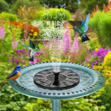 Solarbrunnenpumpe Solarbetriebene Wasserfontäne für Vogelbadeteiche