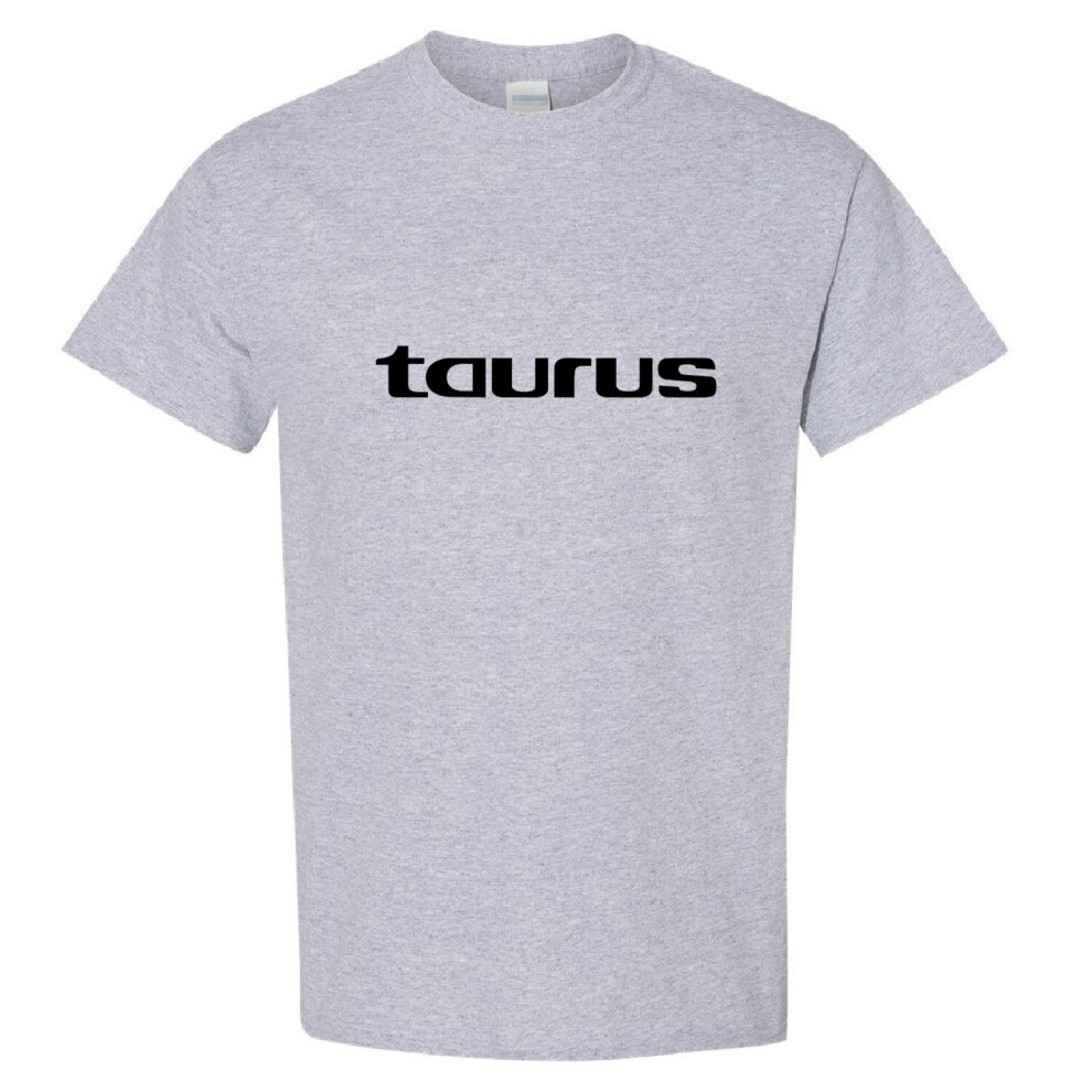 (Sport Grey, L) Taurus Bull Text Zodiac Horoscope Astrological Sign Men T Shirt Tee Top