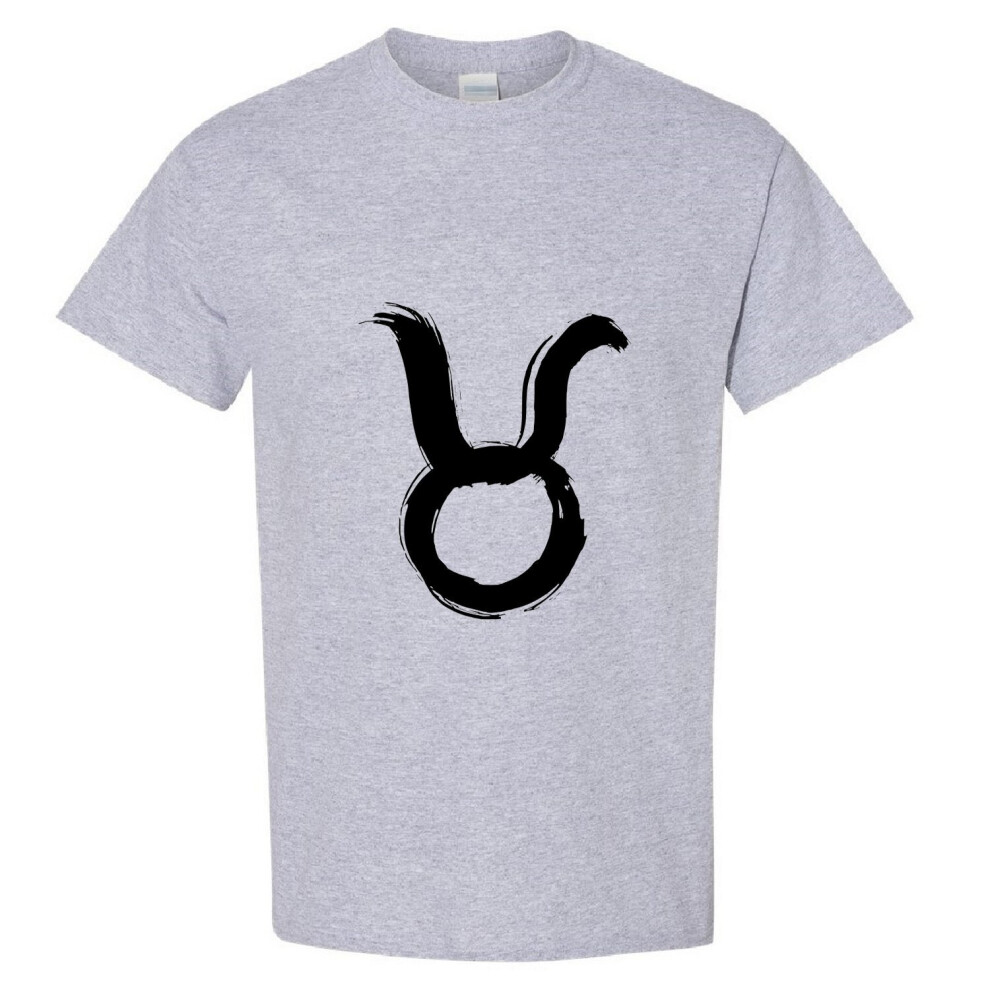 (Sport Grey, XL) Taurus Zodiac Horoscope Astrological Earth Sign Men T Shirt Tee Top