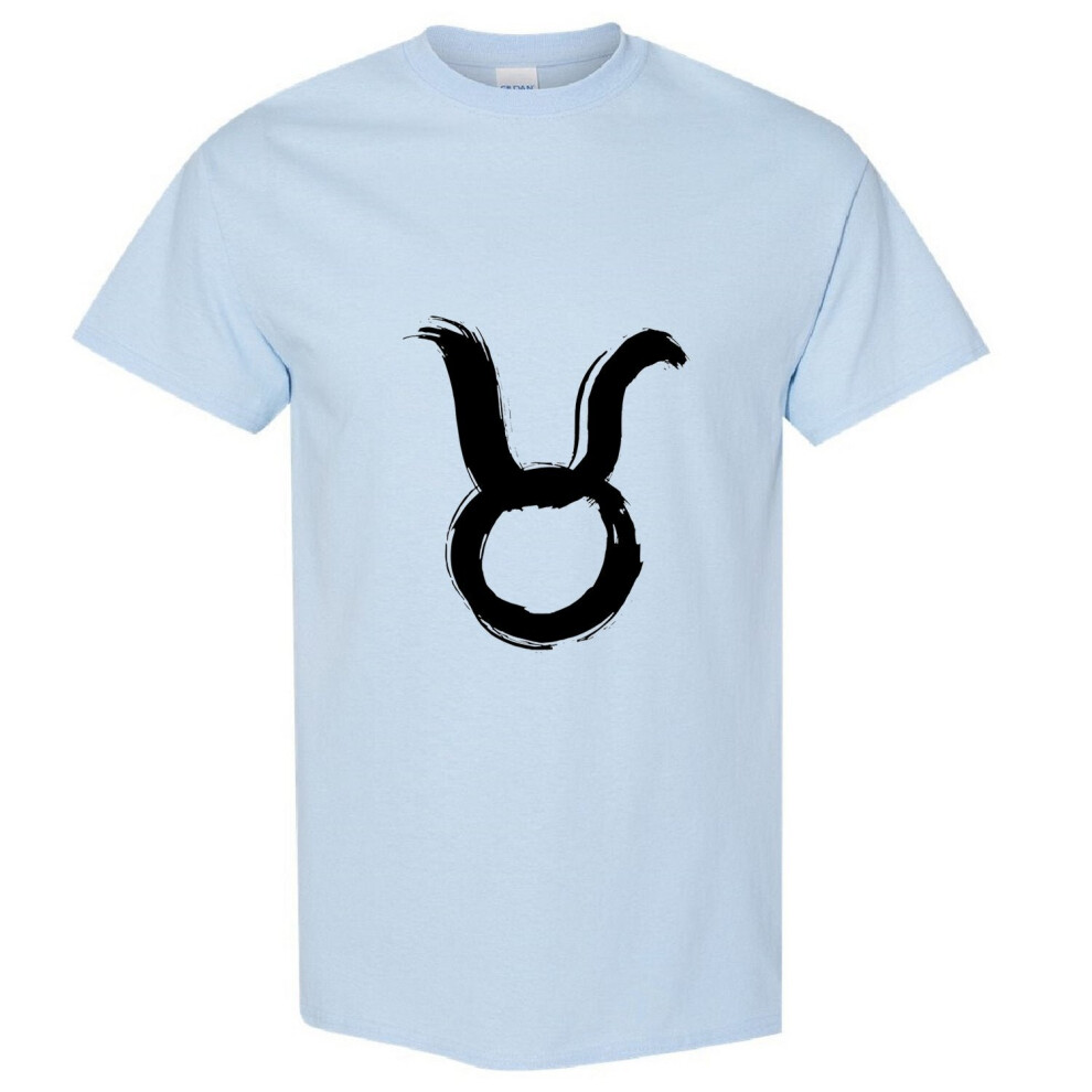 (Light Blue, 3XL) Taurus Zodiac Horoscope Astrological Earth Sign Men T Shirt Tee Top