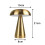 Mushroom Desk Lamp LED Cordless Touch Sensor Table Lamp Rechargeable 4