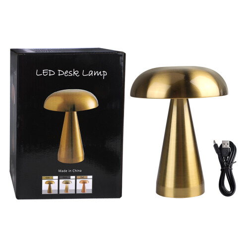 Mushroom Desk Lamp LED Cordless Touch Sensor Table Lamp Rechargeable 1