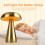 Mushroom Desk Lamp LED Cordless Touch Sensor Table Lamp Rechargeable 5