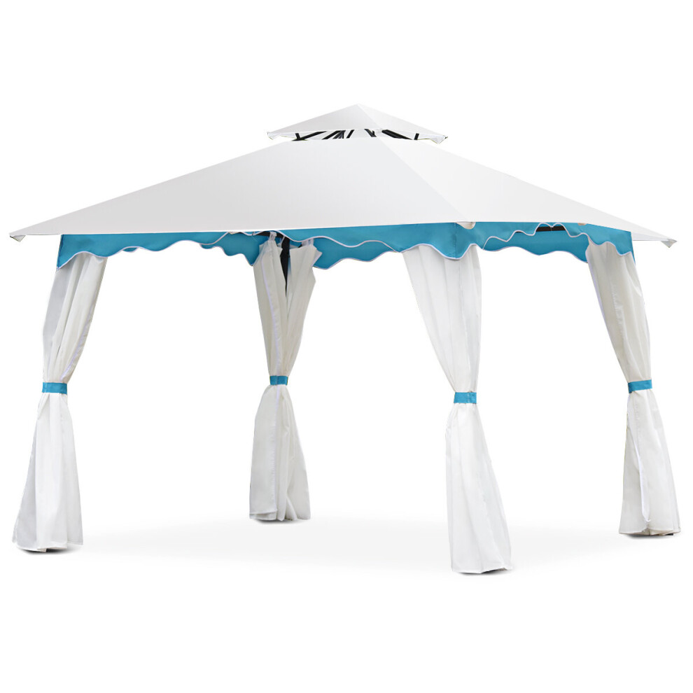Patio Gazebo Outdoor Steel Canopy Gazebo Sun Shading Canopy Gazebo