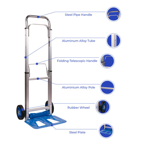 NEO Neo 100kg Capacity Folding Sack Trolley With Extendable Handle 2