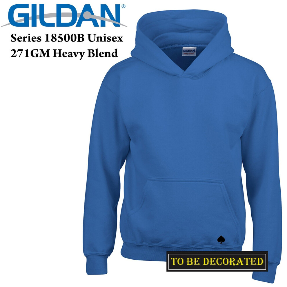 (S) Gildan Royal Hoodie Heavy Blend Hooded Sweater Boy Girl Youth Kids