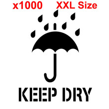 (1000) XXL KEEP DRY UMBRELLA shipping label adhesive warning sticky sticker 100x150mm