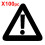(100) WARNING DANGER CAUTION Large shipping label adhesive warning mailing sticky sticker 61x49mm 5