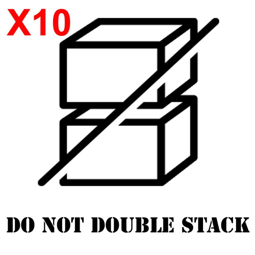 (100) DO NOT DOUBLE STACK Large shipping label adhesive warning mailing sticky sticker 61x49mm 2