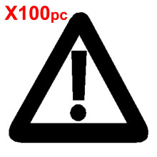 (100) WARNING DANGER CAUTION Large shipping label adhesive warning mailing sticky sticker 61x49mm