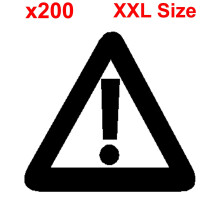 (200) XXL WARNING DANGER CAUTION shipping label adhesive warning sticky sticker 100x150mm
