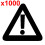 (100) WARNING DANGER CAUTION Large shipping label adhesive warning mailing sticky sticker 61x49mm 7
